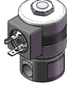 Technical drawing — MODEL 22 4 PIN DIN 1/4-18 NPT 2WNC MAGNETIC LATCHING COIL