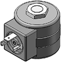 Technical drawing — MODEL O22 2WNC MAGNETIC LATCHING COIL