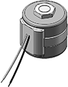 Technical drawing — MODEL O22 2WNC MAGNETIC LATCHING COIL WITH LEADS
