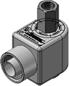 Technical drawing — MODEL OELW53 3WNC PIPED EXHAUST EXPLOSION PROOF